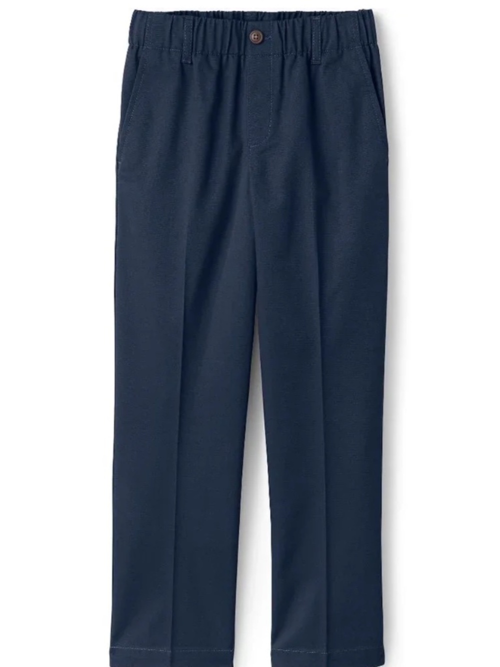 Lands' End Sch Uni Boys Elastic Waist Chino Pants, Unhemmed,  NWT